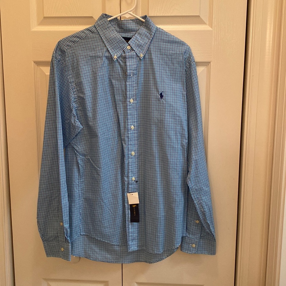 Slim Fit Button Down Shirt- Ralph Lauren- Size L